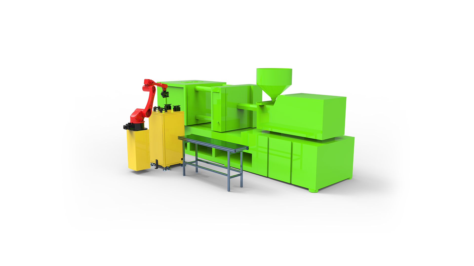 Robot cell layout for cover edge grinding